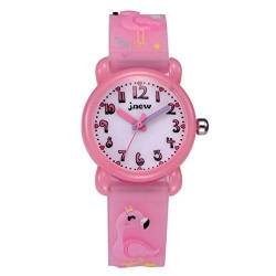 UKCOCO Modeuhr Für Kinder Kinderuhren- Flamingo 3D Cartoon Kinderuhren Kleinkind Armbanduhr Einfach zu Lesende Zahlen Und Zeiger Zeit Lehrer Kinderuhr für M?dchen Jungen Kinder Armbanduhr von UKCOCO