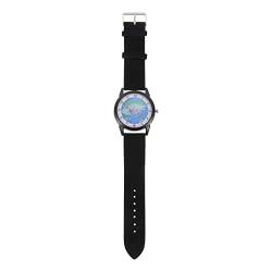 UKCOCO Quarz-Uhren für Damen, Digitale Armbanduhr, PU-Armbanduhr, Unisex, lässige Uhr, kreative Paar-Uhren, Schwarz, M von UKCOCO