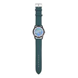 UKCOCO Quarz-Uhren für Damen, Digitale Armbanduhr, PU-Armbanduhr, Unisex, lässige Uhr, kreative Paar-Uhren, blau, M, Riemen von UKCOCO