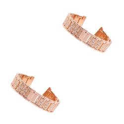 UKCOCO Strass-Uhrenarmband 2St Gurt Damen Armbänder für Frauen ersatz metallband uhrenarmbänder Armbänder Zubehörteile stylischer Riemen Diamant Armband Schulterriemen Aluminiumlegierung von UKCOCO