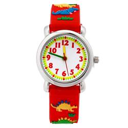 UKCOCO wasserdichte Kinderuhr Sichere Kinderuhr 3D Cartoon Uhr Muster Silikon Band Wasserdicht Quarz Dinosaurier Design Uhr Quarz Armbanduhr für Kinder Studenten Armbanduhr Kinder von UKCOCO