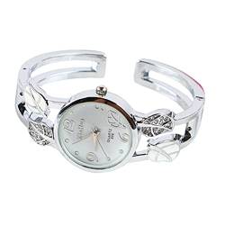 Uhr Mit Diamantarmband Damen Edelstahl Damen Armbanduhr Schicke Armbanduhr Weibliche Armbanduhr Damenuhr Armreif Damenuhren Schwesterntisch Weiß Fräulein Metall Rostfreier Stahl von UKCOCO