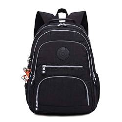 Bolsa Mochila Feminina Frauen Rucksack Schultasche Für Weibliche Teenager Nylon Beiläufigen Laptop Bagpack Reisen Zurück,Schwarz,31Cmx14Cmx42Cm 989 von UKKD