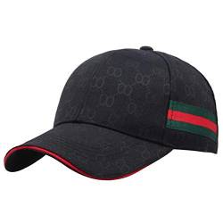 UKKD Baseball Kappe Fashion Trend Baseballmütze Aus Reiner Baumwolle Kappen Für Männer Und Frauen In 4 Farben Adjustable One Size Erwachsener Beiläufigen,Schwarz,Einstellbar von UKKD