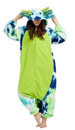 ULEEMARK Axolotl Onesie Tier Damen Sleepwear Erwachsene Hoodie Tier Pyjamas-L(168-177CM) von ULEEMARK