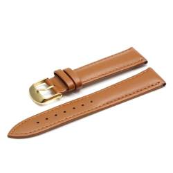 ULLiaN Leder -Uhr -Armband mit Verschluss Armband 18/20/22mm Herrenuhrgurte, Hellbraun g, 20mm von ULLiaN
