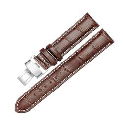 ULLiaN Leder-Uhrenarmband, 22 mm, Lederarmband mit Edelstahl-Schnalle, 16 mm, Leder von ULLiaN