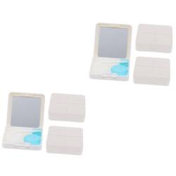 ULTECHNOVO 6 Sätze Saugstab Augenfall kontaktlinsenbehälter Contact Lenses case Brillenset Caja para Guardar Herramientas -Kontaktlinsenhalter Tragbares Reiseobjektivset klein Suite pp von ULTECHNOVO