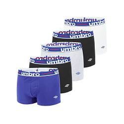 Boxershorts Herren Bewegungsfreiheit, Unterhosen Männer, Luftiges Netzgewebe (5er Pack), Schwarz/Blau/Grau/Weiß, 2XL von UMBRO