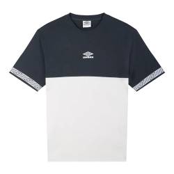 Umbro Herren Sports Style Club Crew Tee T-Shirt, Nimbus Cloud/Colleigate Blau, XL von UMBRO