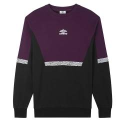 Umbro Herren Sportstyle Club Sweat Pullover, Schwarz/Potent Purple, M von UMBRO