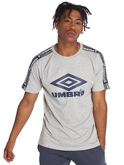 Umbro T-Shirt Herren Taped Crew Tee UMTM0234 263 Grau Grey Marl, Größe:S von UMBRO