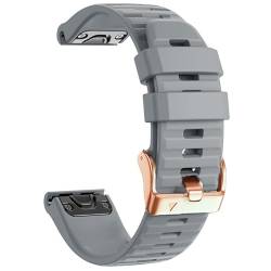 UMCNVV 20 mm Smartwatch-Armband für Garmin Fenix 7S/5S Plus/6S/6S Pro, Schnellverschluss-Armband, Silikon-Armband, Roségold, For Descent Mk2S, Achat von UMCNVV