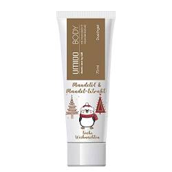 1x UMIDO Duschgel Weihnachten 75 ml Mandelöl & Mandel-Extrakt | ohne Parabene | Waschgel für Körper, Gesicht und Haare | sanfte Pflegedusche | Waschlotion von UMIDO - dermis care by LLM