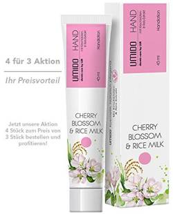 4 Stück Set Aktion UMIDO Hand-Lotion Set 45 ml Cherry Blossom & Rice Milk | Handcreme | Pflegecreme | Lotion | Hautpflege | Handcreme Set von UMIDO - dermis care by LLM