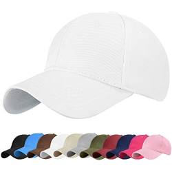 UMIPUBO Baseball Cap Outdoor 6 Panel Unisex Basecap Klassisch Sport Mütze Lässig Baseballkappe (weiß) von UMIPUBO