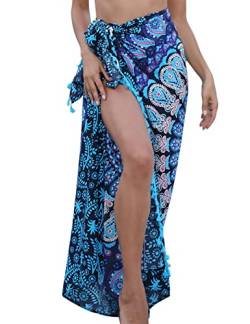 UMIPUBO Damen Sarong Pareo für Den Strand, Sommer Bikini Vertuschen Cover up, Boho Strandtuch, Sonnenschutz Wickelkleid 180 * 130cm (A) von UMIPUBO