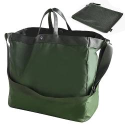 wasserdichte Nylon-Gepäcktasche, Tragbare Kleidung Für Kurzstreckenreisen, Eine Schulteraufbewahrung, Sport-Yoga-Tasche,Grün,40cm von UMMEI