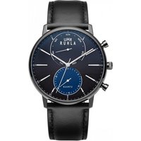 UMR Ruhla Quarzuhr Classic Herrenuhr 36181 blau, schwarz Lederband 42 mm von UMR Ruhla