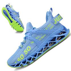 Laufschuhe für Frauen Leichte Tennis-Sport-Luftkissen-beiläufige athletische gehende Schuhe,B Light Blue,37 von UMmaid