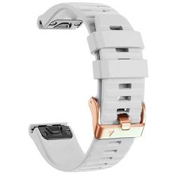 UNCASO 20 mm Smartwatch-Armband für Garmin Fenix 7S/5S Plus/6S/6S Pro, Schnellverschluss-Armband, Silikon-Armband, Roségold, For Fenix 5S, Achat von UNCASO