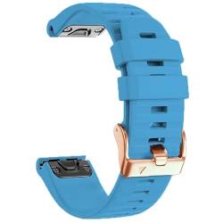 UNCASO 20 mm Smartwatch-Armband für Garmin Fenix 7S/5S Plus/6S/6S Pro, Schnellverschluss-Armband, Silikon-Armband, Roségold, For Fenix 5S Plus, Achat von UNCASO