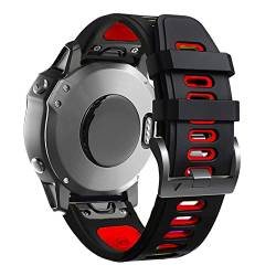 UNCASO Bedrucktes Smartwatch-Armband für Garmin Fenix 7 7X 6 6X Pro 5X 5 Plus 3 3HR VERTIX Epix Gen 2 Schnellverschluss-Armband aus Silikon (Farbe: C, Größe: für Vertix 2) von UNCASO