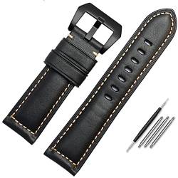 UNCASO Leder-Uhrenarmband für Herren, geeignet für Panerai Seiko Citizen Jeep, italienische Leder-Uhrenkette, 22 mm, 24 mm, 26 mm, 26 mm, Achat von UNCASO