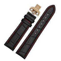 UNCASO Uhrenarmband aus echtem Leder für Mido Multifort M005 Serie M005930, 23 mm, mit Edelstahl-Schmetterlingsschnalle, 21 mm, Achat von UNCASO