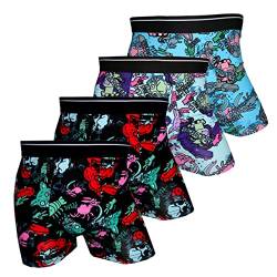 UNDERTØY Herren Graffiti Boxershorts 4er Pack, Größe Large (L), Farbe SET-4B Surprise von UNDERTØY