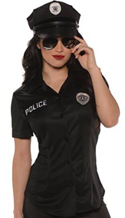 UNDERWRAPS Damen Police Fitted Shirt, schwarz, Large von UNDERWRAPS
