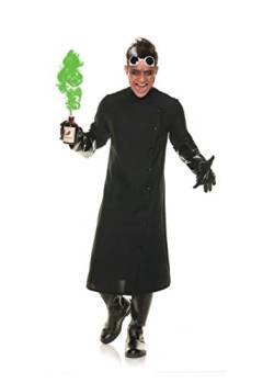 UNDERWRAPS Herren Evil Wissenschaftler Tunika-Mad Doctor Kostüme in Erwachsenengröße, schwarz, Einheitsgröße von UNDERWRAPS