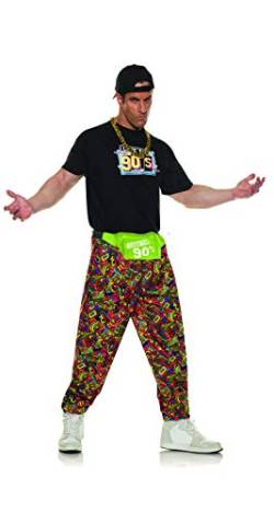 UNDERWRAPS Herren Men's 90's Themed Hip Hop Baggy Pants Costume Erwachsenenkostme, Mehrfarbig, XXL von UNDERWRAPS