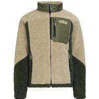 Unfair Athletics Fleecejacke - Elementary Polar Jacket - S bis XXL - für Männer - Größe L - beige/grün von UNFAIR ATHLETICS