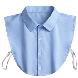 UNFAIRZQ Herren Büro formelle abnehmbare Dickey Bluse einfache, einfarbige Farbe, Knopfleiste, falscher Kragen, Business, Basic-Layering, Revers, Halbhemd, Kleidungszubehör von UNFAIRZQ