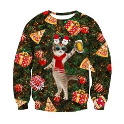 UNIFACO Weihnachtspullover Herren Damen Ugly Christmas Sweater Unisex Hässlich Weihnachten Familie Sweater Ugly Winter Pullover S von UNIFACO