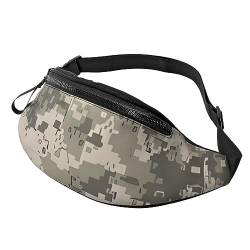 Bauchtasche aus Bambus und Kirschblüten, mit verstellbarem Riemen, für Damen und Herren, Reisen, Wandern, Laufen, Armee Digital Camouflage, Einheitsgröße von UNIOND