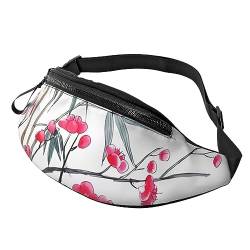 Bauchtasche aus Bambus und Kirschblüten, mit verstellbarem Riemen, für Damen und Herren, Reisen, Wandern, Laufen, Bambus und Kirschblüten Baum, Einheitsgröße von UNIOND