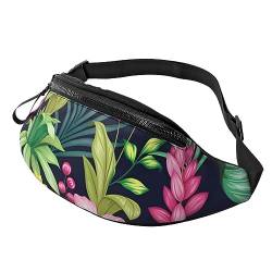 Hibiskusblüte Bauchtasche mit verstellbarem Riemen, Hüfttasche für Männer und Frauen, Reisen, Wandern, Laufen, Hawaiianische bunte Blume, Einheitsgröße von UNIOND