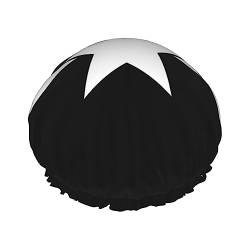 Schwarze Arizona-Flagge bedruckte Duschhaube, wasserdichte Badekappe, wiederverwendbar, doppellagig, für kurze und lange Haare von UNIOND