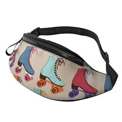 Shining Overlook Bauchtasche mit verstellbarem Riemen, Hüfttasche für Männer und Frauen, Reisen, Wandern, Laufen, Retro Bunte Rollschuhe, Einheitsgröße von UNIOND