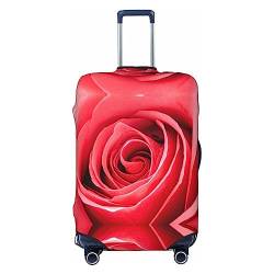 UNIOND Rosa Rose bedruckte Gepäckabdeckung, elastische Kofferabdeckung, Reisegepäckschutz, passend für 45,7-81,3 cm Gepäck, Schwarz , L von UNIOND