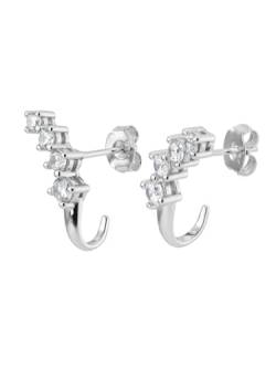 UNIQA Jewels - 925 Sterling Silber Damenohrringe, Sicherheitsnadel-Ohrringe, 18K Gold und Rhodium Plattiert, Hypoallergene Cubic Zirkonia Stein-Ohrringe von UNIQA JEWELS