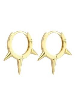 UNIQA Jewels - 925er Sterling Silber Ring Damen, Rhodium oder 18K vergoldete Ohrringe für Frauen und Mädchen, Kleine Kreise, Antiallergische Ohrringe ohne Nickel von UNIQA JEWELS