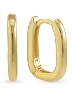 UNIQA Jewels Damen Ohrringe in Silber 925 Ring Gold vergoldet 18K oder Rhodium, Damen Ohrringe Gold Weiß Kleine Ringe, Huggie Ohrringe Ohne Nickel von UNIQA JEWELS