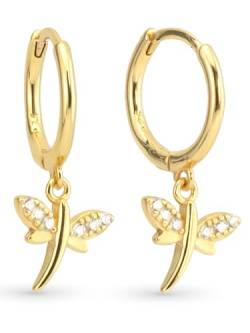 UNIQA Jewels - Kleine Ohrringe mit 925 Sterling Silber Anhänger, hypoallergene Ohrringe für Frauen und Mädchen, Geschenkschmuck für Sie, Ohrringe mit Steinen und verschiedenen Formen von UNIQA JEWELS