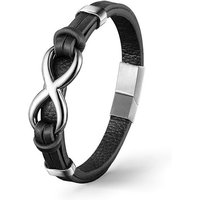 UNIQAL.de Lederarmband Unendlichkeit Leder Armband "INFINITY" Herren (Edelstahl, Echtleder, Casual Style, Handgefertigt), Designed in Germany von UNIQAL.de