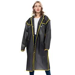 UNIQUEBELLA Leicht Regenmantel Regenponcho Damen/Herren Wiederverwendbar Regenbekleidung Regencape Regenjacke Wasserdicht Poncho für Camping Outdoor von UNIQUEBELLA