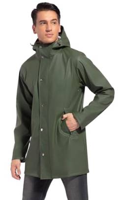 UNIQUEBELLA Regenjacke Herren Wasserdichter, Regenmantel mit Kapuze für Männer Atmungsaktiv Windbreaker Winddichter Outdoor Herren mantel Leichtgewicht von UNIQUEBELLA