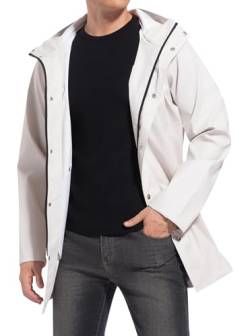 UNIQUEBELLA Regenjacke Herren Wasserdichter, Regenmantel mit Kapuze für Männer Atmungsaktiv Windbreaker Winddichter Outdoor Herren mantel Leichtgewicht von UNIQUEBELLA